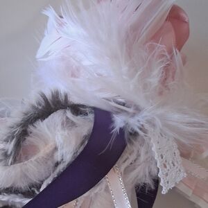 Elegant Pink and Purple Feathered Women's Accessory